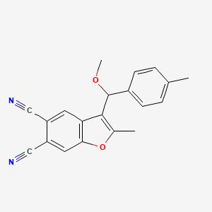 3-[Methoxy(4-methylphenyl)methyl]-2-methyl-1-benzofuran-5,6-dicarbonitrile