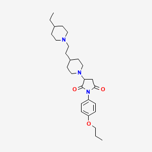 3-{4-[2-(4-Ethylpiperidin-1-yl)ethyl]piperidin-1-yl}-1-(4-propoxyphenyl)pyrrolidine-2,5-dione