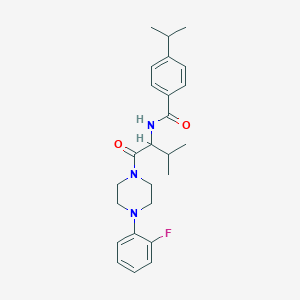 N-{1-[4-(2-fluorophenyl)piperazin-1-yl]-3-methyl-1-oxobutan-2-yl}-4-(propan-2-yl)benzamide