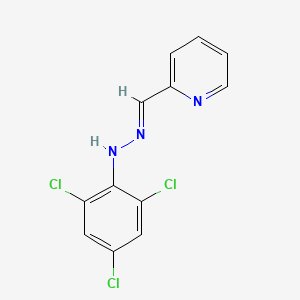 2-[[2-(2,4,6-Trichlorophenyl)hydrazin-1-ylidene]methyl]pyridine