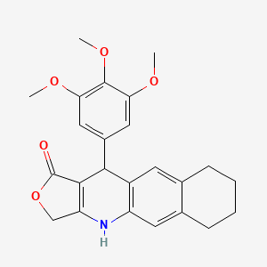 11-(3,4,5-trimethoxyphenyl)-4,6,7,8,9,11-hexahydrobenzo[g]furo[3,4-b]quinolin-1(3H)-one