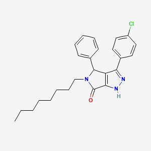 3-(4-chlorophenyl)-5-octyl-4-phenyl-4,5-dihydropyrrolo[3,4-c]pyrazol-6(1H)-one