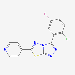 4-[3-(2-Chloro-5-fluorophenyl)-[1,2,4]Triazolo[3,4-b][1,3,4]thiadiazol-6-yl]pyridine