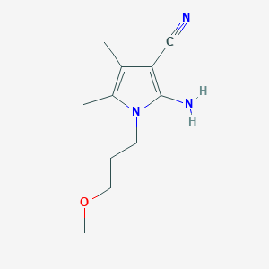 2-amino-1-(3-methoxypropyl)-4,5-dimethyl-1H-pyrrole-3-carbonitrile