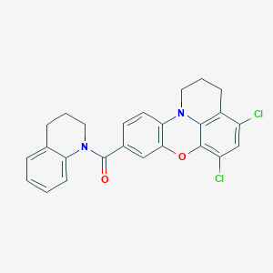 (4,6-Dichloro-2,3-dihydro-1H-pyrido[3,2,1-KL]phenoxazin-9-YL)[3,4-dihydro-1(2H)-quinolinyl]methanone