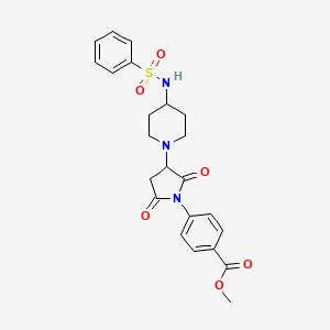 Methyl 4-(2,5-dioxo-3-{4-[(phenylsulfonyl)amino]piperidin-1-yl}pyrrolidin-1-yl)benzoate