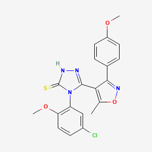 4-(5-chloro-2-methoxyphenyl)-5-[3-(4-methoxyphenyl)-5-methyl-1,2-oxazol-4-yl]-4H-1,2,4-triazole-3-thiol