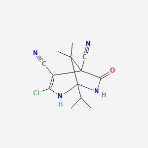 3-Chloro-1-isopropyl-8,8-dimethyl-6-oxo-2,7-diazabicyclo[3.2.1]oct-3-ene-4,5-dicarbonitrile