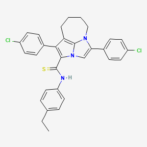 1,4-Bis(4-chlorophenyl)-N~2~-(4-ethylphenyl)-5,6,7,8-tetrahydro-2A,4A-diazacyclopenta[CD]azulene-2-carbothioamide