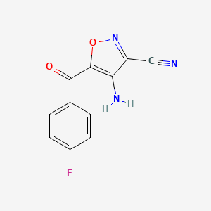 4-Amino-5-[(4-fluorophenyl)carbonyl]-1,2-oxazole-3-carbonitrile