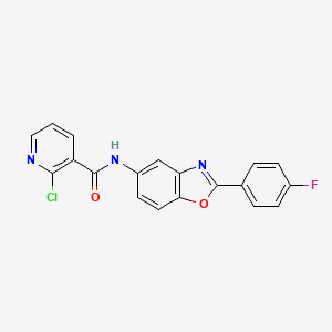 2-chloro-N-[2-(4-fluorophenyl)-1,3-benzoxazol-5-yl]pyridine-3-carboxamide