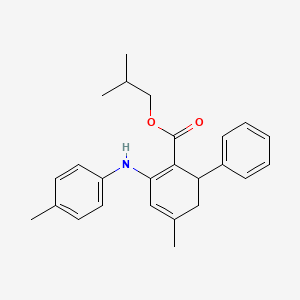 Isobutyl 4-methyl-6-phenyl-2-(4-toluidino)-1,3-cyclohexadiene-1-carboxylate