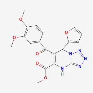 Methyl 6-[(3,4-dimethoxyphenyl)carbonyl]-7-(furan-2-yl)-4,7-dihydrotetrazolo[1,5-a]pyrimidine-5-carboxylate