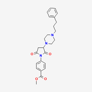 Methyl 4-{2,5-dioxo-3-[4-(3-phenylpropyl)piperazin-1-yl]pyrrolidin-1-yl}benzoate