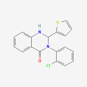 3-(2-chlorophenyl)-2-(thiophen-2-yl)-2,3-dihydroquinazolin-4(1H)-one