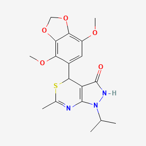 4-(4,7-dimethoxy-1,3-benzodioxol-5-yl)-6-methyl-1-(propan-2-yl)-1,4-dihydropyrazolo[3,4-d][1,3]thiazin-3(2H)-one