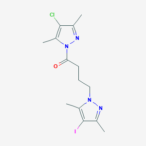 1-(4-chloro-3,5-dimethyl-1H-pyrazol-1-yl)-4-(4-iodo-3,5-dimethyl-1H-pyrazol-1-yl)butan-1-one