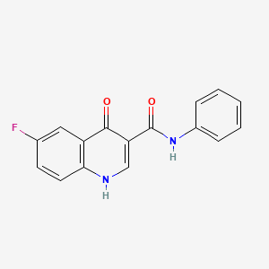 6-fluoro-4-hydroxy-N-phenylquinoline-3-carboxamide