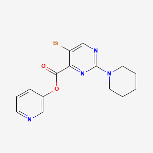 Pyridin-3-yl 5-bromo-2-(piperidin-1-yl)pyrimidine-4-carboxylate