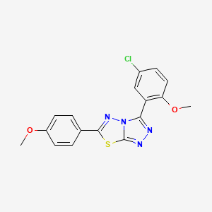 3-(5-Chloro-2-methoxyphenyl)-6-(4-methoxyphenyl)[1,2,4]triazolo[3,4-b][1,3,4]thiadiazole