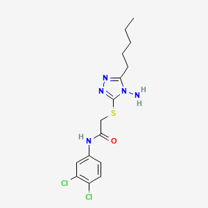 2-((4-Amino-5-pentyl-4H-1,2,4-triazol-3-yl)thio)-N-(3,4-dichlorophenyl)acetamide