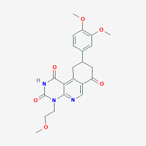 9-(3,4-dimethoxyphenyl)-4-(2-methoxyethyl)-9,10-dihydropyrimido[4,5-c]isoquinoline-1,3,7(2H,4H,8H)-trione