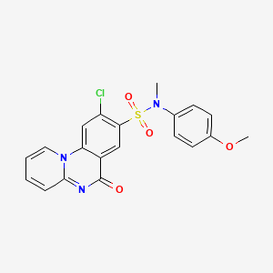 9-chloro-N-(4-methoxyphenyl)-N-methyl-6-oxo-6H-pyrido[1,2-a]quinazoline-8-sulfonamide