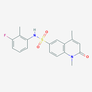 molecular formula C18H17FN2O3S B11057315 N-(3-fluoro-2-methylphenyl)-1,4-dimethyl-2-oxo-1,2-dihydroquinoline-6-sulfonamide 