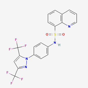 N-{4-[3,5-bis(trifluoromethyl)-1H-pyrazol-1-yl]phenyl}quinoline-8-sulfonamide