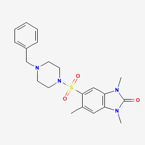 5-[(4-benzylpiperazin-1-yl)sulfonyl]-1,3,6-trimethyl-1,3-dihydro-2H-benzimidazol-2-one