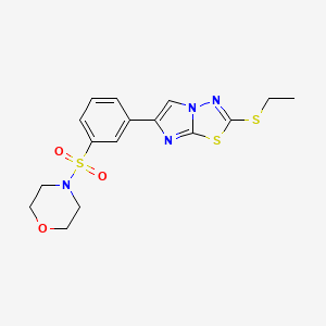 3-[2-(Ethylsulfanyl)imidazo[2,1-B][1,3,4]thiadiazol-6-YL]phenyl morpholino sulfone