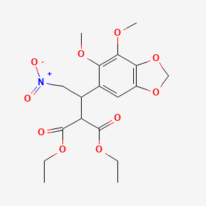 Diethyl [1-(6,7-dimethoxy-1,3-benzodioxol-5-yl)-2-nitroethyl]propanedioate