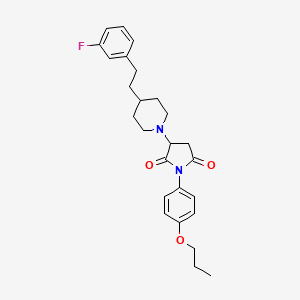 3-{4-[2-(3-Fluorophenyl)ethyl]piperidin-1-yl}-1-(4-propoxyphenyl)pyrrolidine-2,5-dione