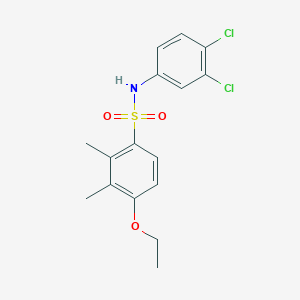 molecular formula C16H17Cl2NO3S B11057389 N-(3,4-dichlorophenyl)-4-ethoxy-2,3-dimethylbenzenesulfonamide 