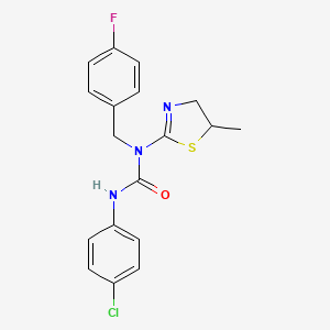 N'-(4-Chlorophenyl)-N-(4-fluorobenzyl)-N-(5-methyl-4,5-dihydro-1,3-thiazol-2-yl)urea