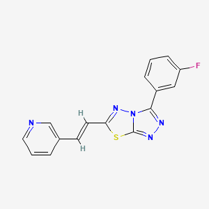 3-(3-fluorophenyl)-6-[(E)-2-(pyridin-3-yl)ethenyl][1,2,4]triazolo[3,4-b][1,3,4]thiadiazole