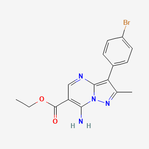 Ethyl 7-amino-3-(4-bromophenyl)-2-methylpyrazolo[1,5-a]pyrimidine-6-carboxylate