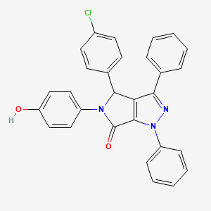 4-(4-chlorophenyl)-5-(4-hydroxyphenyl)-1,3-diphenyl-4,5-dihydropyrrolo[3,4-c]pyrazol-6(1H)-one