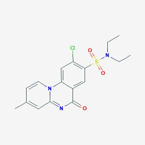 9-chloro-N,N-diethyl-3-methyl-6-oxo-6H-pyrido[1,2-a]quinazoline-8-sulfonamide