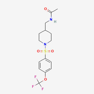 N-[(1-{[4-(trifluoromethoxy)phenyl]sulfonyl}piperidin-4-yl)methyl]acetamide