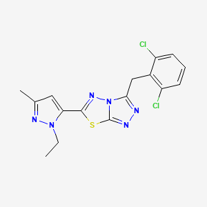 3-(2,6-dichlorobenzyl)-6-(1-ethyl-3-methyl-1H-pyrazol-5-yl)[1,2,4]triazolo[3,4-b][1,3,4]thiadiazole