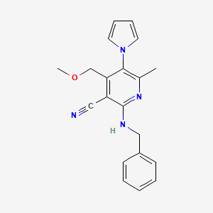 2-(benzylamino)-4-(methoxymethyl)-6-methyl-5-(1H-pyrrol-1-yl)pyridine-3-carbonitrile