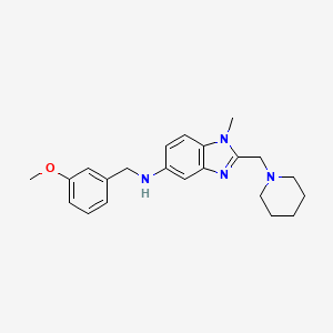 N-(3-methoxybenzyl)-1-methyl-2-(piperidin-1-ylmethyl)-1H-benzimidazol-5-amine