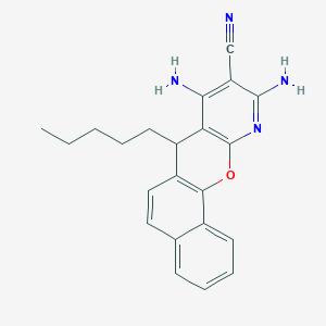 8,10-Diamino-7-pentyl-7H-benzo[7,8]chromeno[2,3-B]pyridin-9-YL cyanide