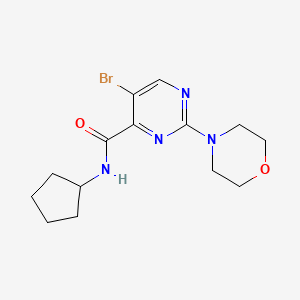 5-bromo-N-cyclopentyl-2-(morpholin-4-yl)pyrimidine-4-carboxamide