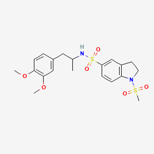 N-[1-(3,4-dimethoxyphenyl)propan-2-yl]-1-(methylsulfonyl)-2,3-dihydro-1H-indole-5-sulfonamide