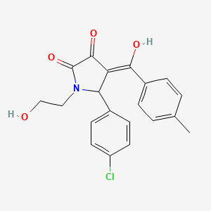 5-(4-Chlorophenyl)-3-hydroxy-1-(2-hydroxyethyl)-4-(4-methylbenzoyl)-1,5-dihydro-2H-pyrrol-2-one