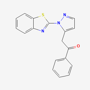 1-Ethanone, 2-[1-(1,3-benzothiazol-2-yl)-1H-pyrazol-5-yl]-1-phenyl-