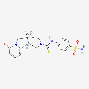 molecular formula C18H20N4O3S2 B11057583 (1S,5R)-8-oxo-N-(4-sulfamoylphenyl)-1,5,6,8-tetrahydro-2H-1,5-methanopyrido[1,2-a][1,5]diazocine-3(4H)-carbothioamide 