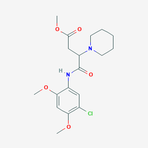 Methyl 4-[(5-chloro-2,4-dimethoxyphenyl)amino]-4-oxo-3-(piperidin-1-yl)butanoate